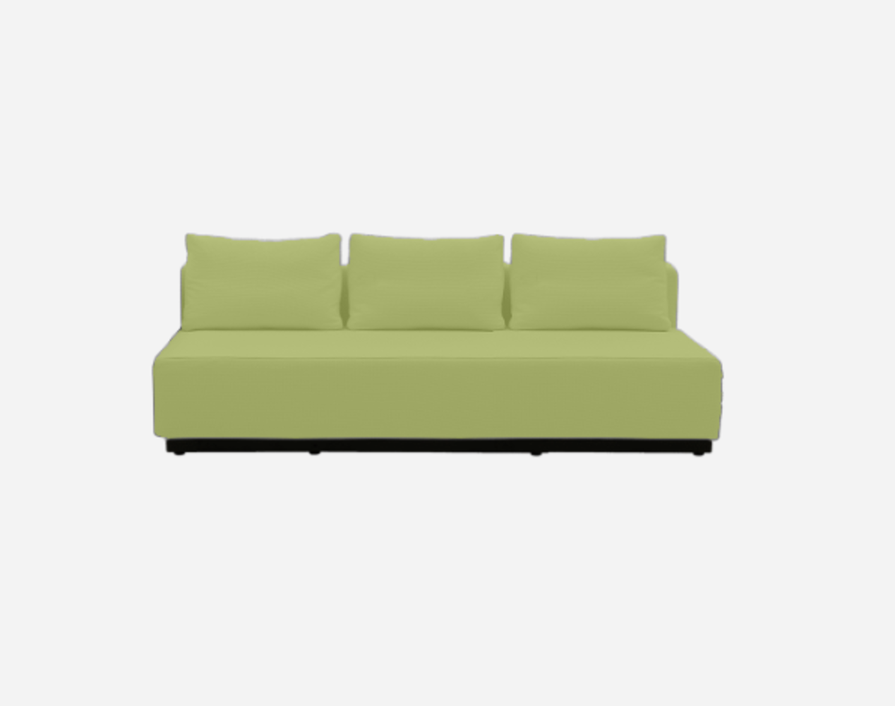 Softline Nevada 3-P Schlafsofa-Felt - 579 Green