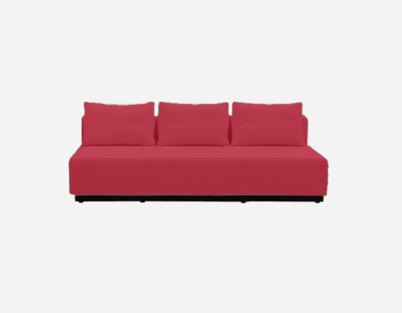 Softline Nevada 3-P Schlafsofa-Felt - 588 Red