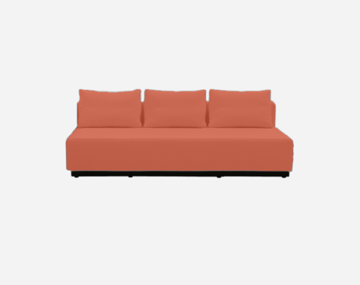 Softline Nevada 3-P Schlafsofa-Felt - 624 Orange