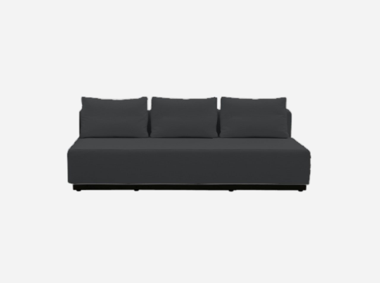Softline Nevada 3-P Schlafsofa-Felt - 636 Black