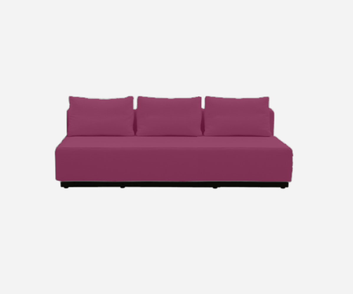 Softline Nevada 3-P Schlafsofa-Felt - 629 Berry