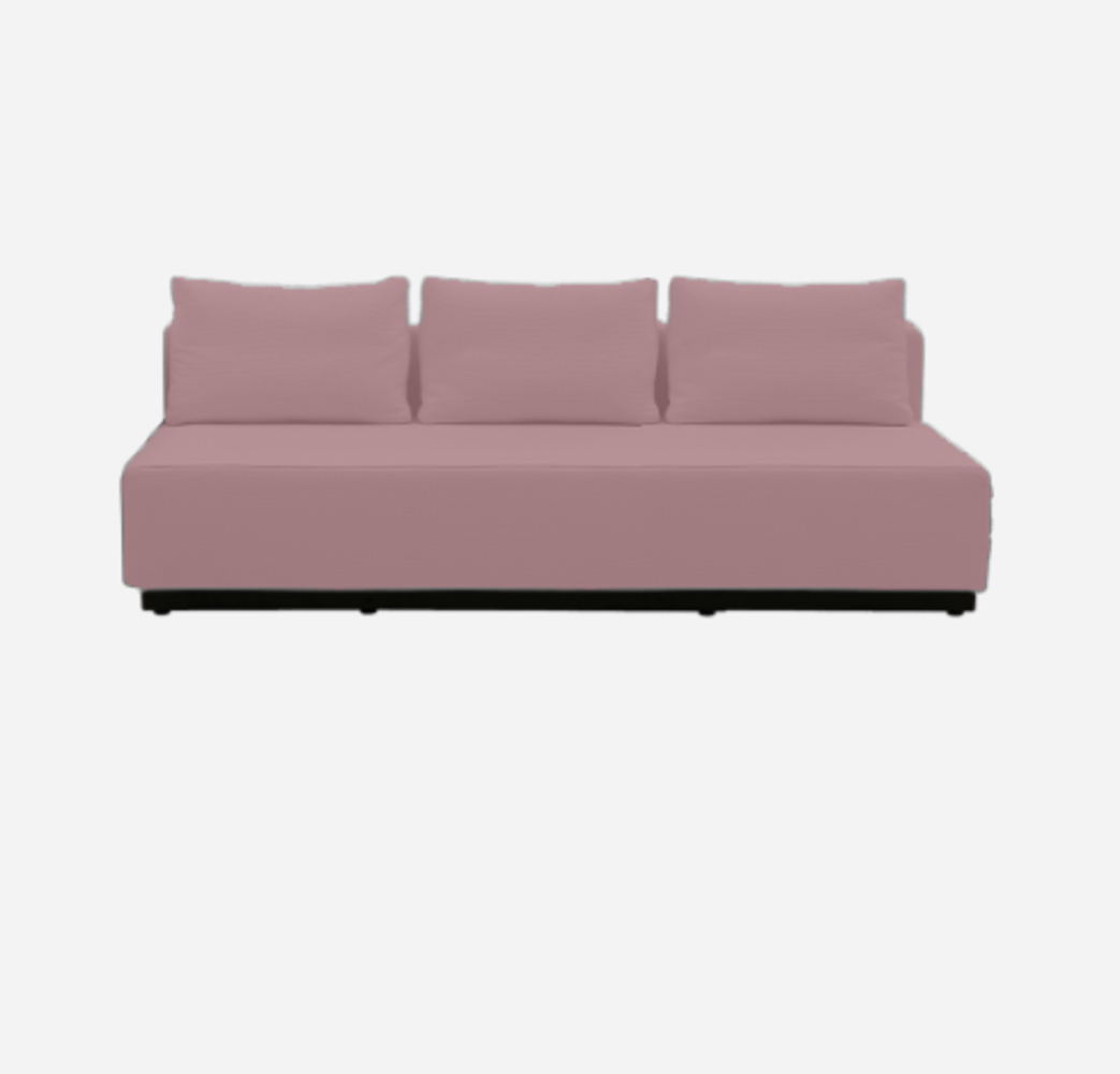 Softline Nevada 3-P Schlafsofa-Felt Melange - 299 Antique Pink