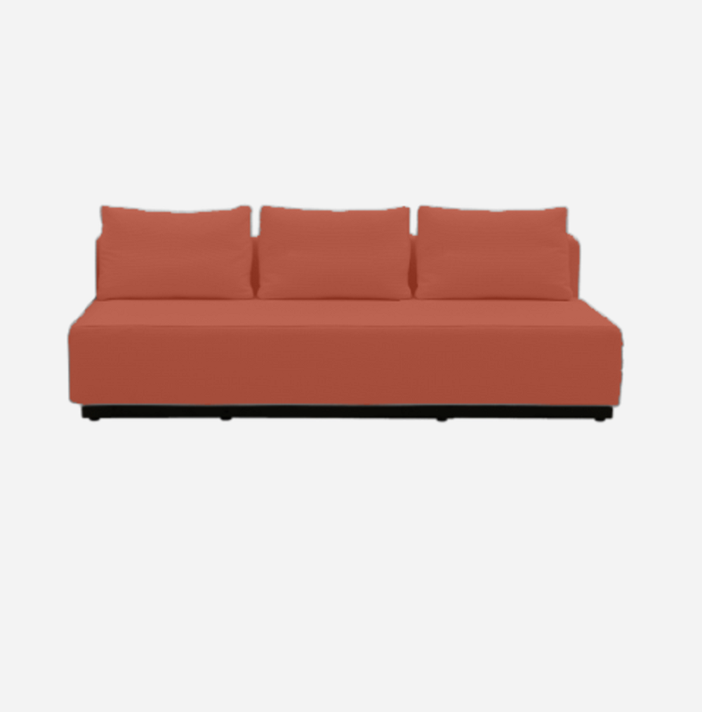 Softline Nevada 3-P Schlafsofa-Felt Melange - 298 Red