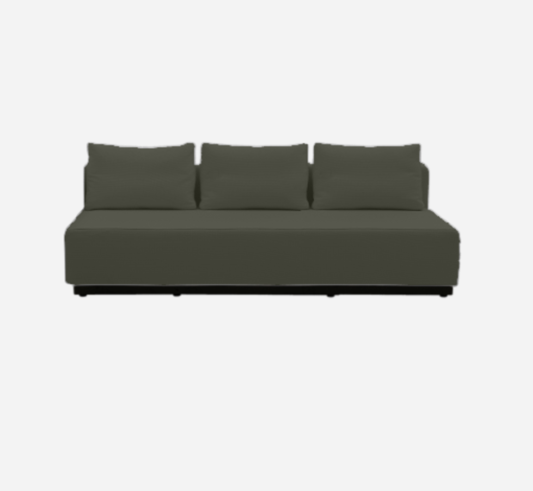Softline Nevada 3-P Schlafsofa-Felt Melange - 294 Dark Green
