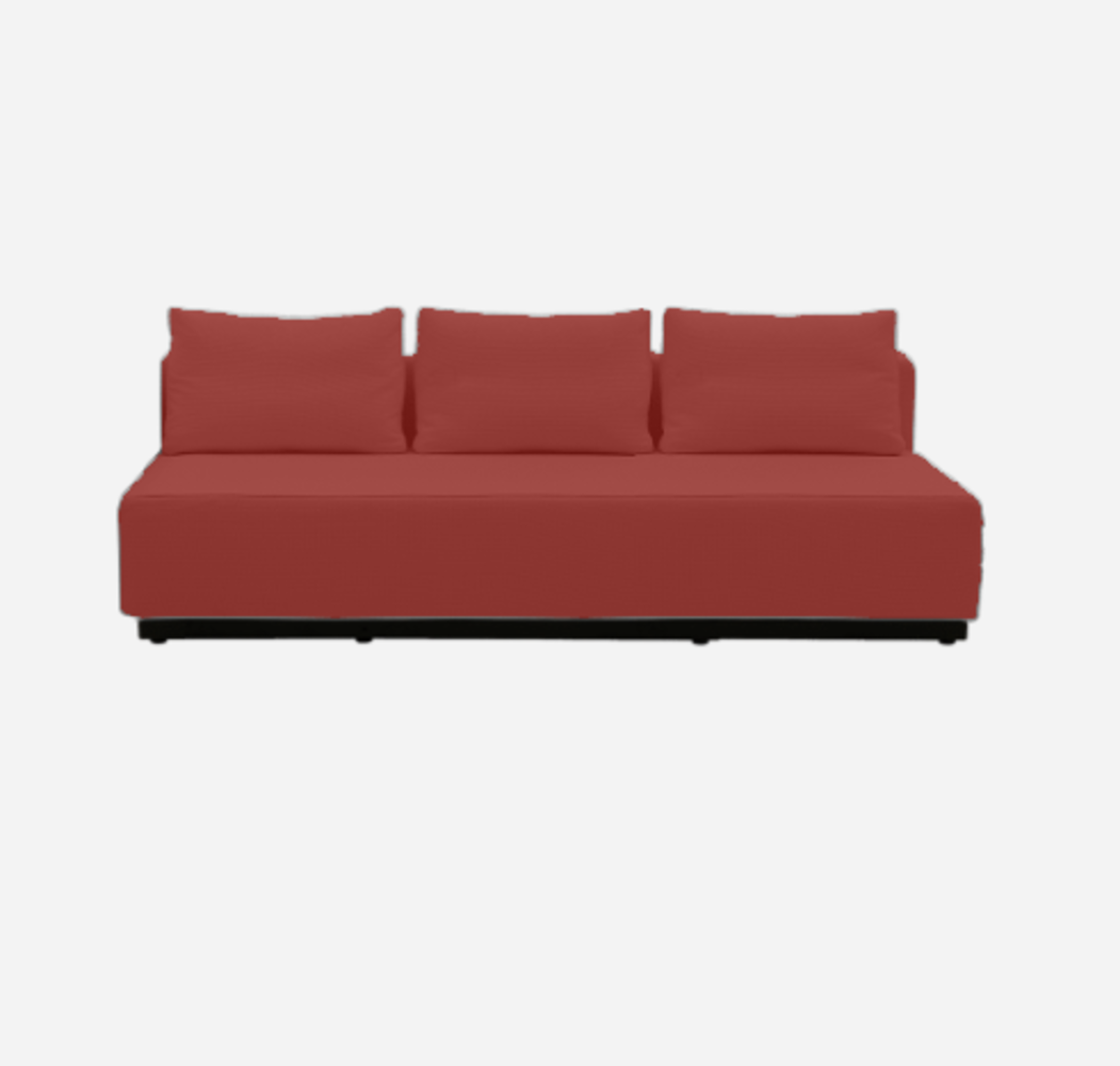 Softline Nevada 3-P Schlafsofa-Felt Melange - 297 Dark Red