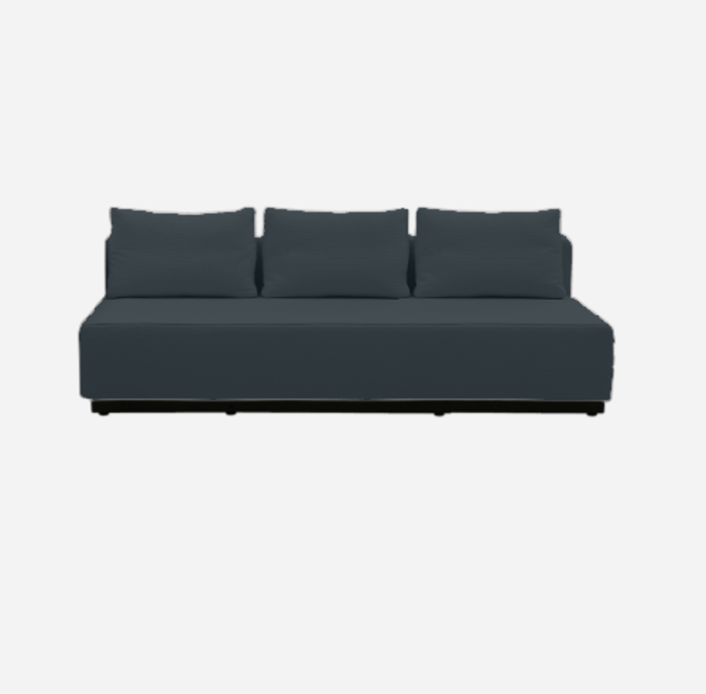 Softline Nevada 3-P Schlafsofa-Felt Melange - 295 Black