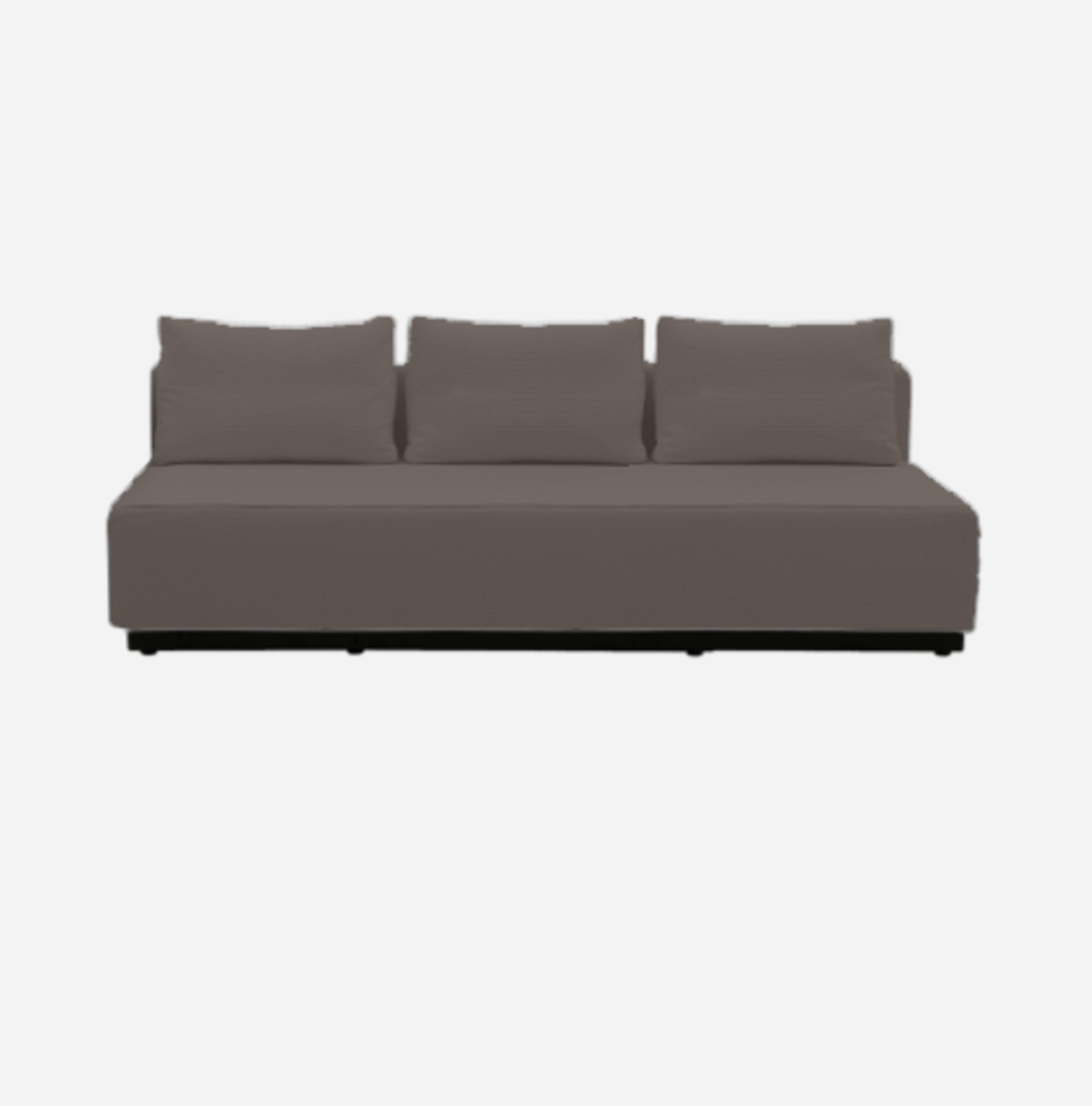 Softline Nevada 3-P Schlafsofa-Felt Melange - 300 Dark Brown