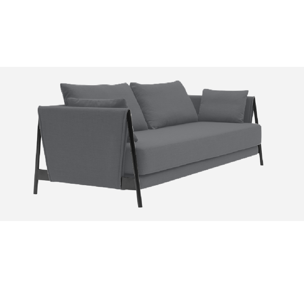 Softline Madison Schlafsofa-Eco Cotton 520 Grey/White-Black