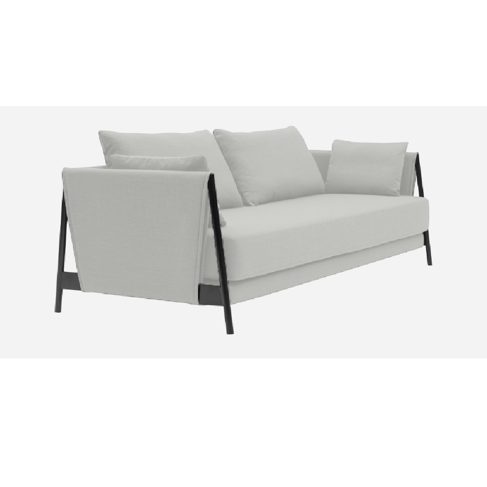 Softline Madison Schlafsofa-Divina Melange 120 White/Grey-Black
