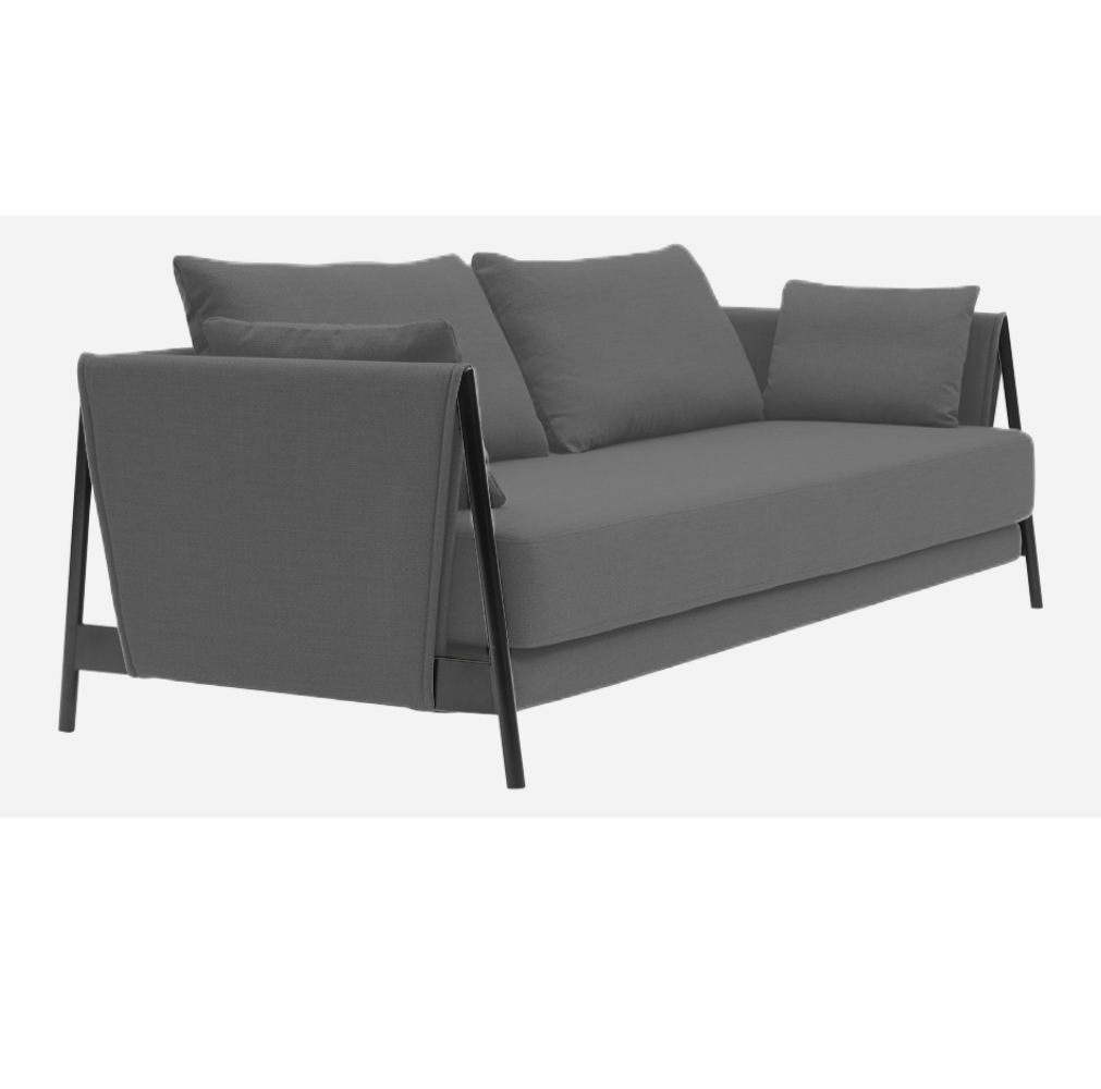 Softline Madison Schlafsofa-Hallingdal 166 Black/White-Black