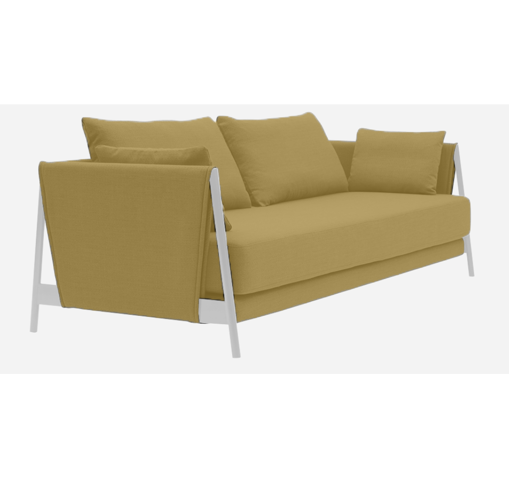 Softline Madison Schlafsofa-Eco Cotton 514 Lime-Chrome