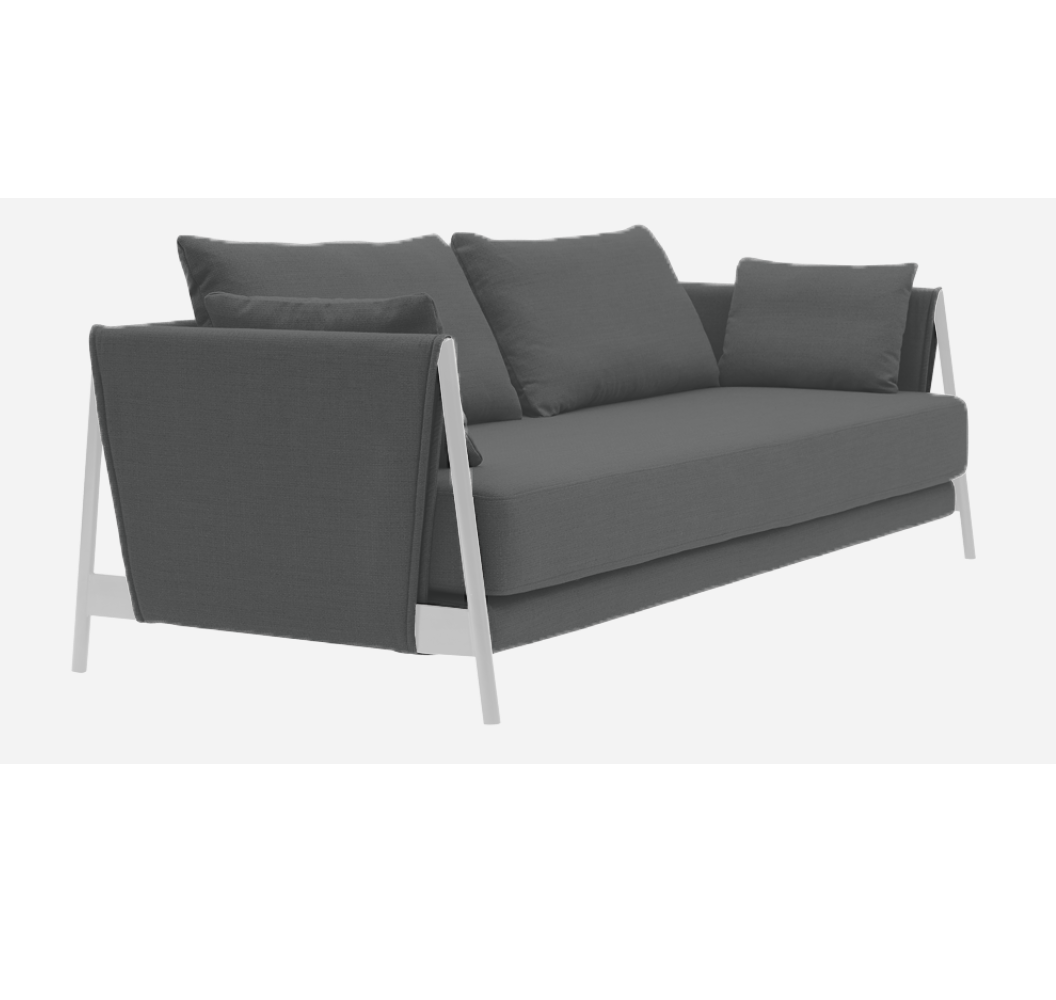 Softline Madison Schlafsofa-Divina Melange 180 Slate-Chrome