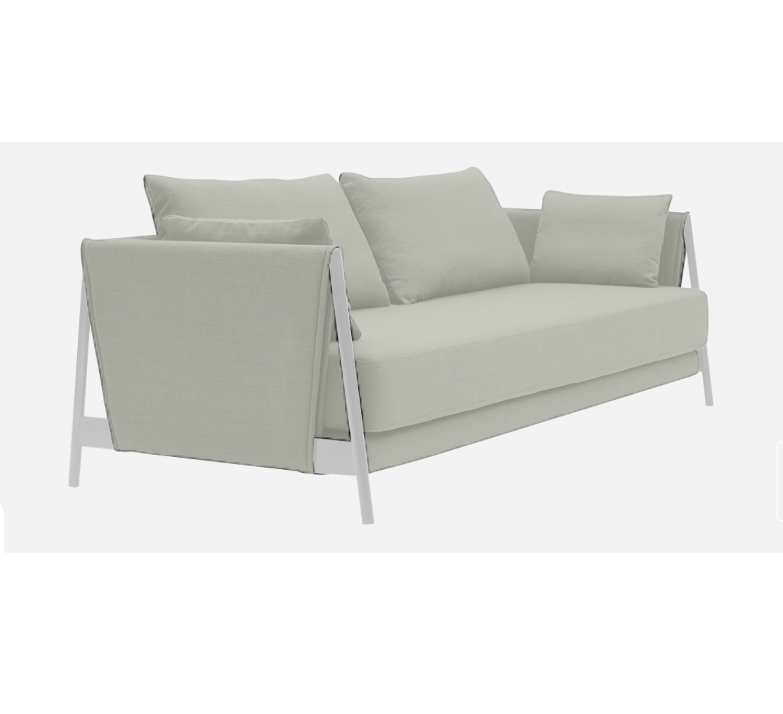 Softline Madison Schlafsofa-Remix 113 Off-white-Chrome