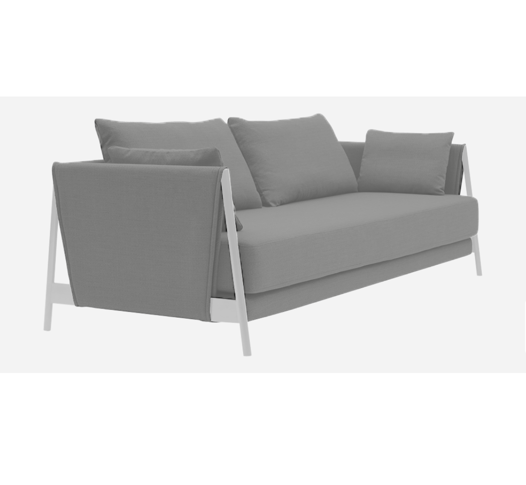Softline Madison Schlafsofa-Remix 133 Mouse Grey-Chrome