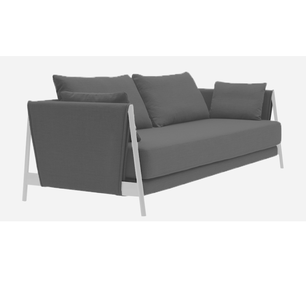Softline Madison Schlafsofa-Hallingdal 166 Black/White-Chrome