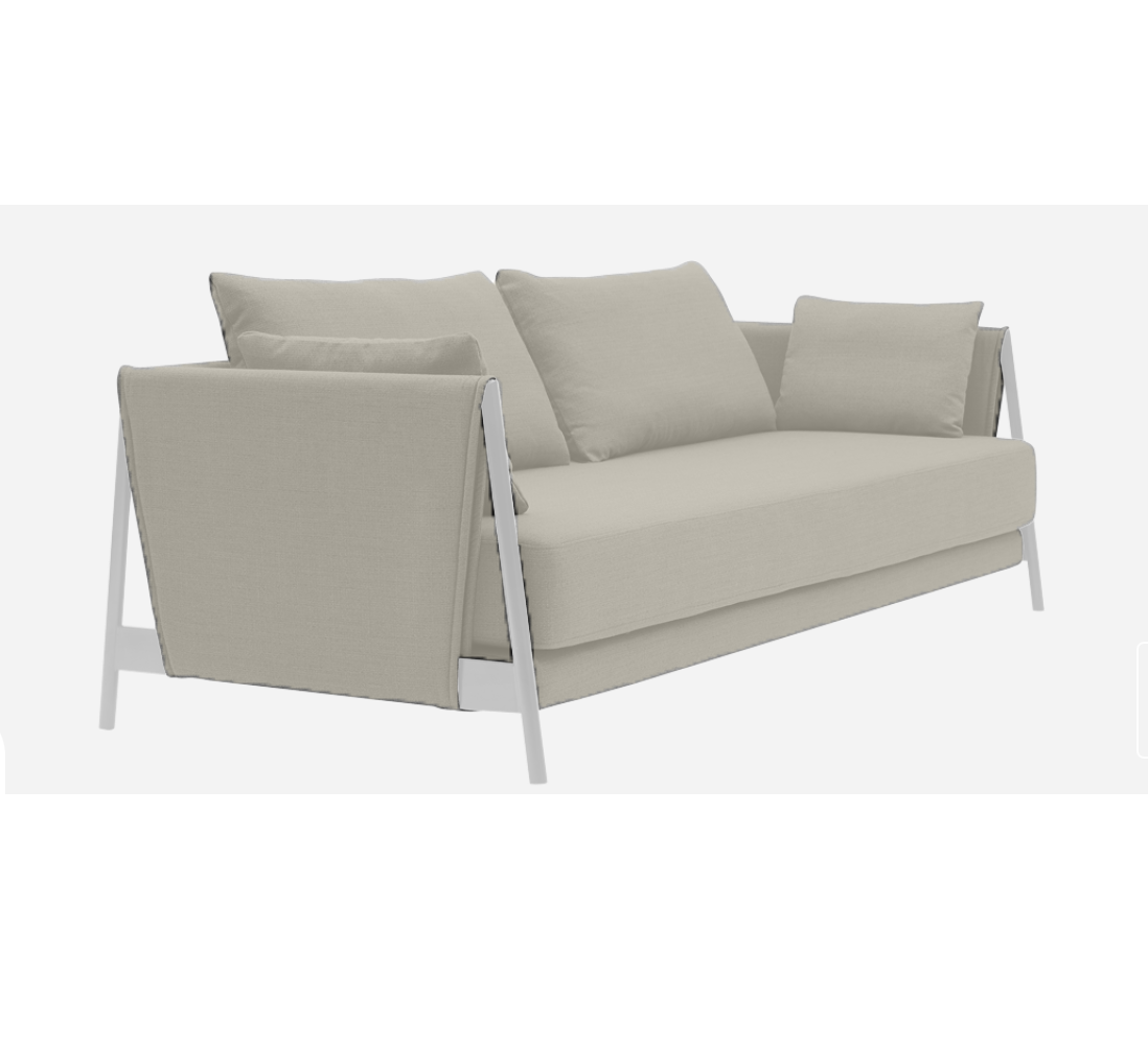 Softline Madison Schlafsofa-Hallingdal 200 White/Ecru-Chrome