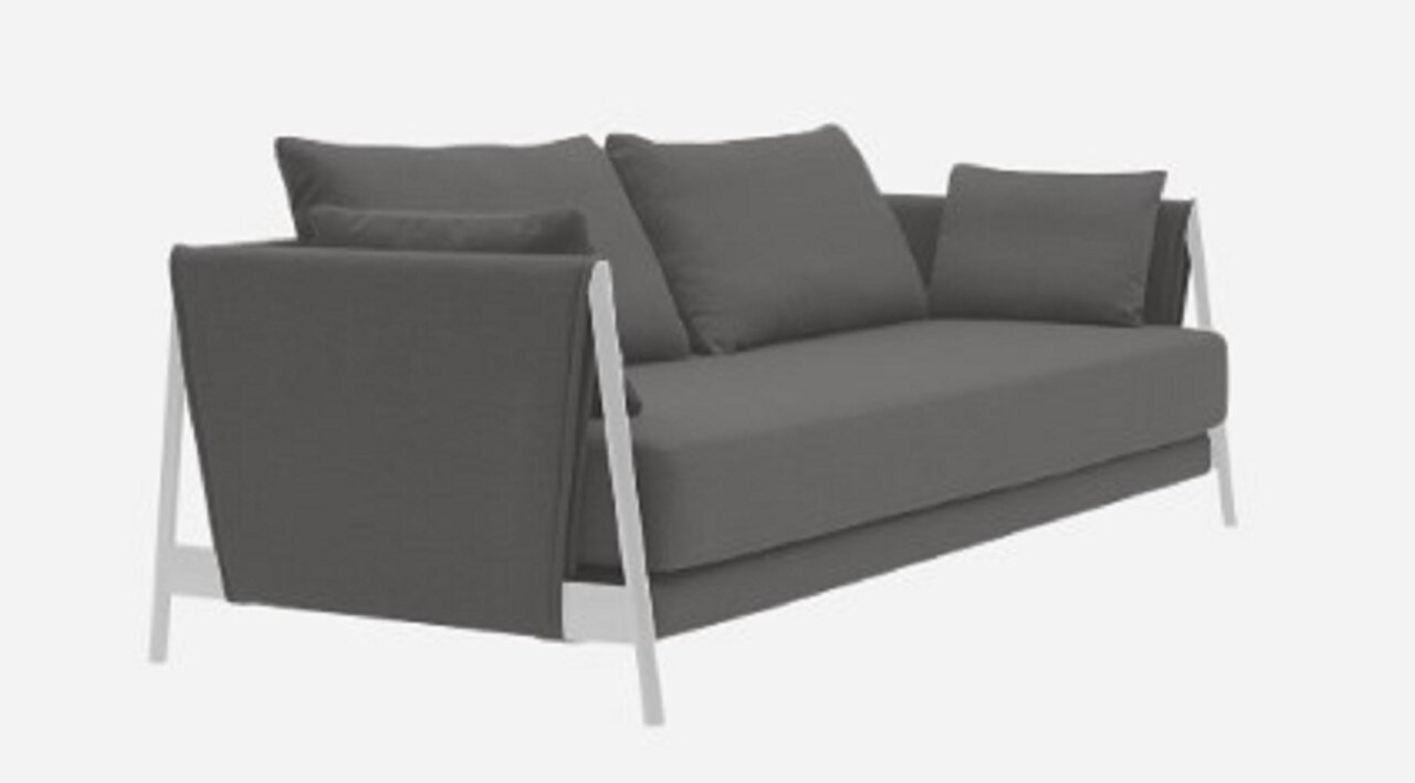 Softline Madison Schlafsofa - Cento, Felt, Felt Melange, Valencia, Velvet-Chrome