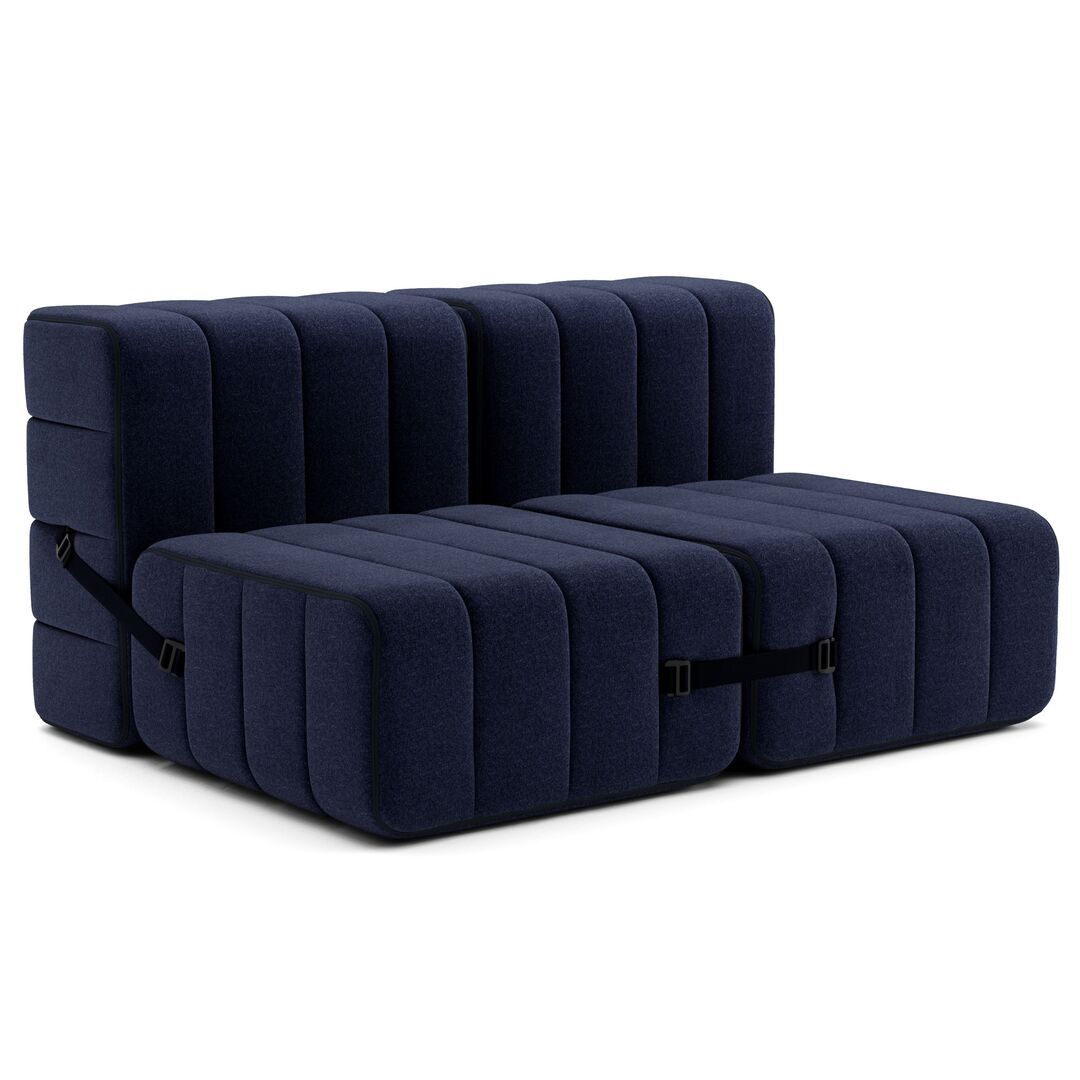 Ambivalenz Flexibler 2-Sitzer 'Curt' von Ambivalenz Dunkelblau - Dama