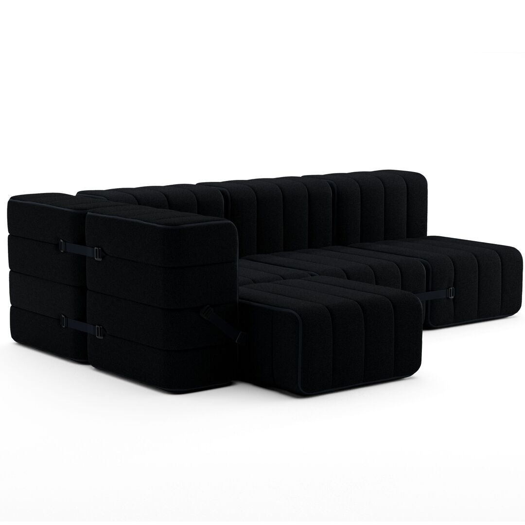 Ambivalenz Flexibles kleines Ecksofa Curt von Ambivalenz Ebony - Sera