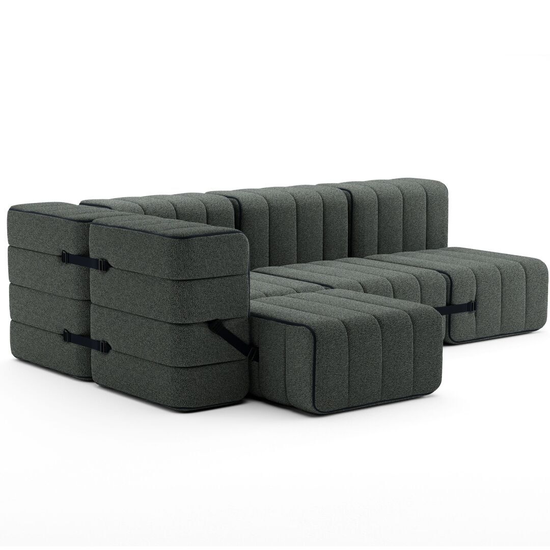 Ambivalenz Flexibles kleines Ecksofa Curt von Ambivalenz Gravel - Sera