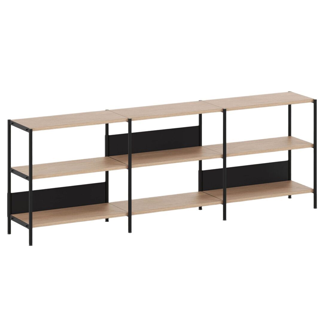 TIPTOE Regal Unit 2 240 cm von Tiptoe 0 Schubladen / Türen, H: 85 cm, Graphite Black