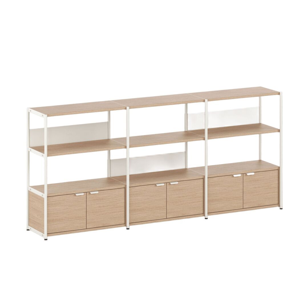 TIPTOE Regal Unit 3 240 cm von Tiptoe 3 Türen, Cream White