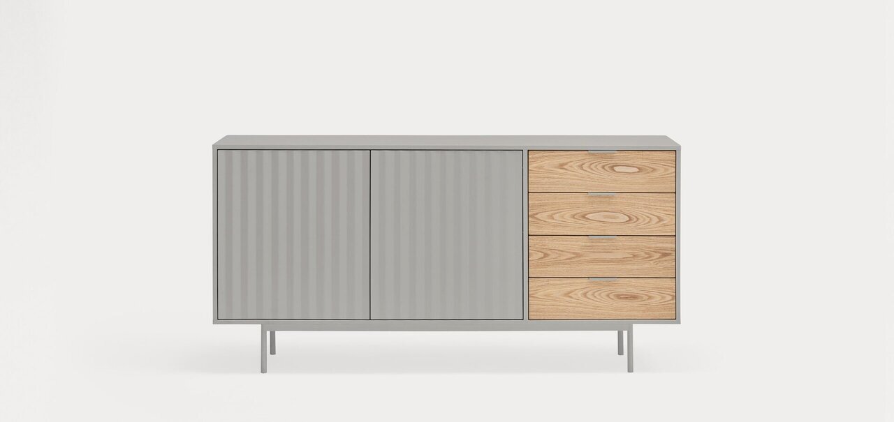 Teulat Chest Of Drawers Sierra 165Cm - Matt Grey