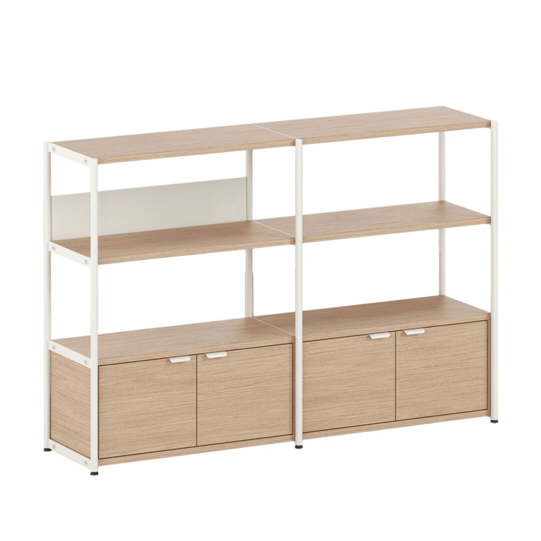 TIPTOE Regal Unit 3 160 cm von Tiptoe 2 Türen, Cream White