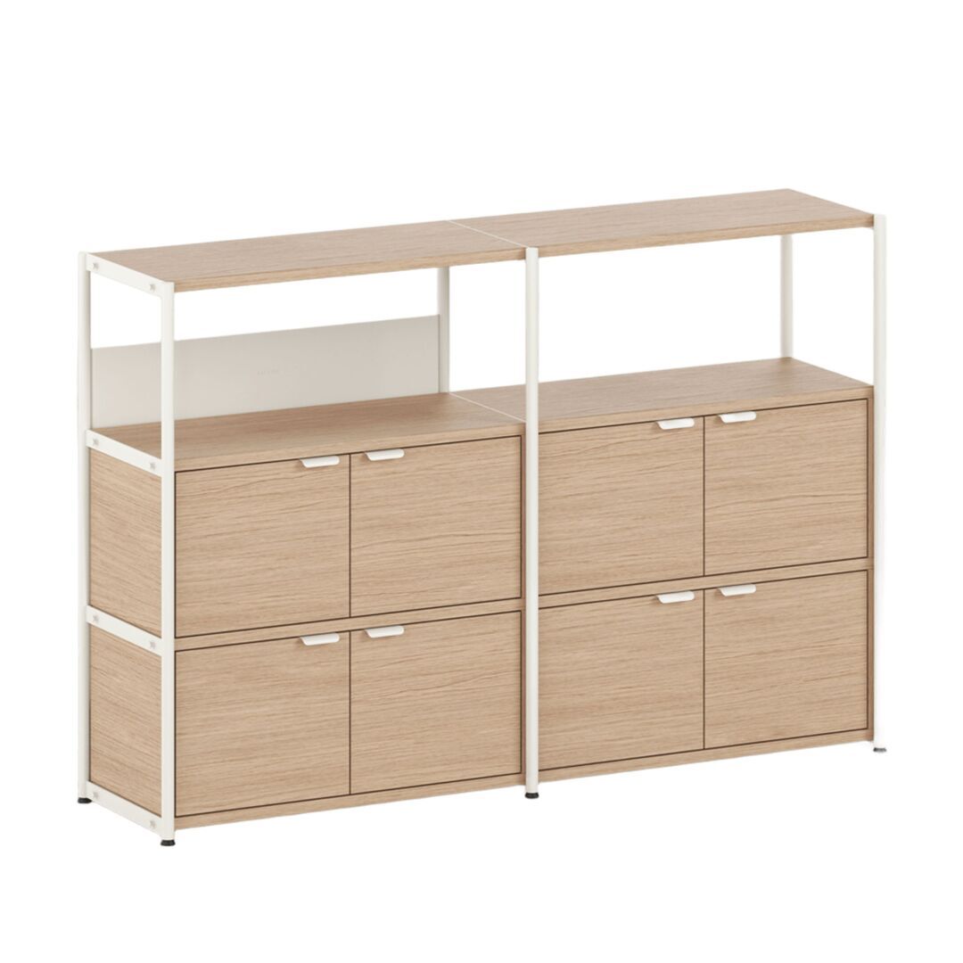 TIPTOE Regal Unit 3 160 cm von Tiptoe 4  Türen , Cream White