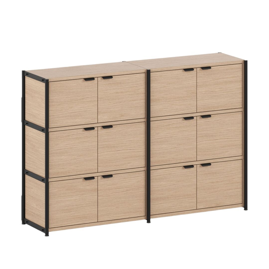 TIPTOE Regal Unit 3 160 cm von Tiptoe 6 Türen , Graphite Black