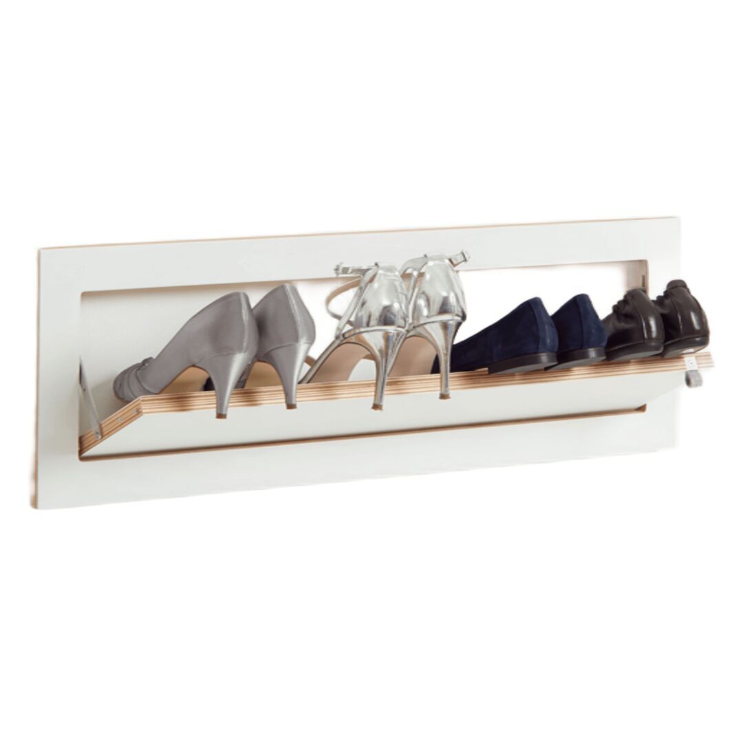 Ambivalenz Schuhregal Fläpps 80 x 27 cm von Ambivalenz Weiss