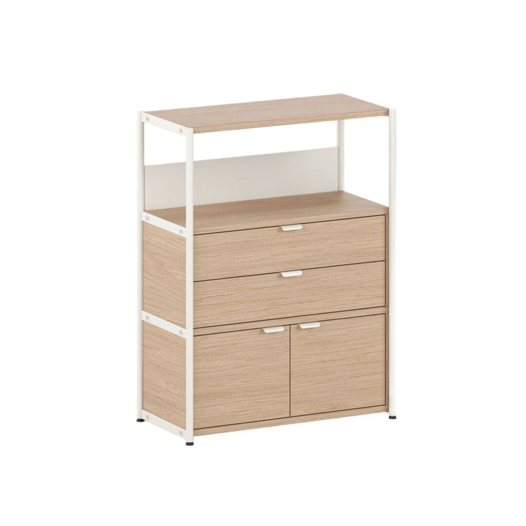 TIPTOE Regal Unit 3 80 cm von Tiptoe 1 Schublade / 1 Tür, Cream White