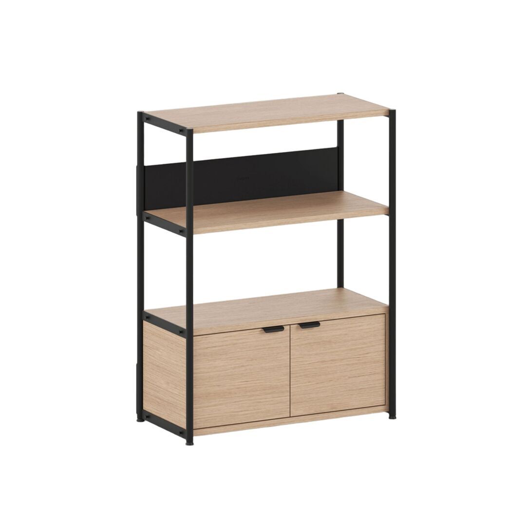 TIPTOE Regal Unit 3 80 cm von Tiptoe 1 Tür, Graphite Black