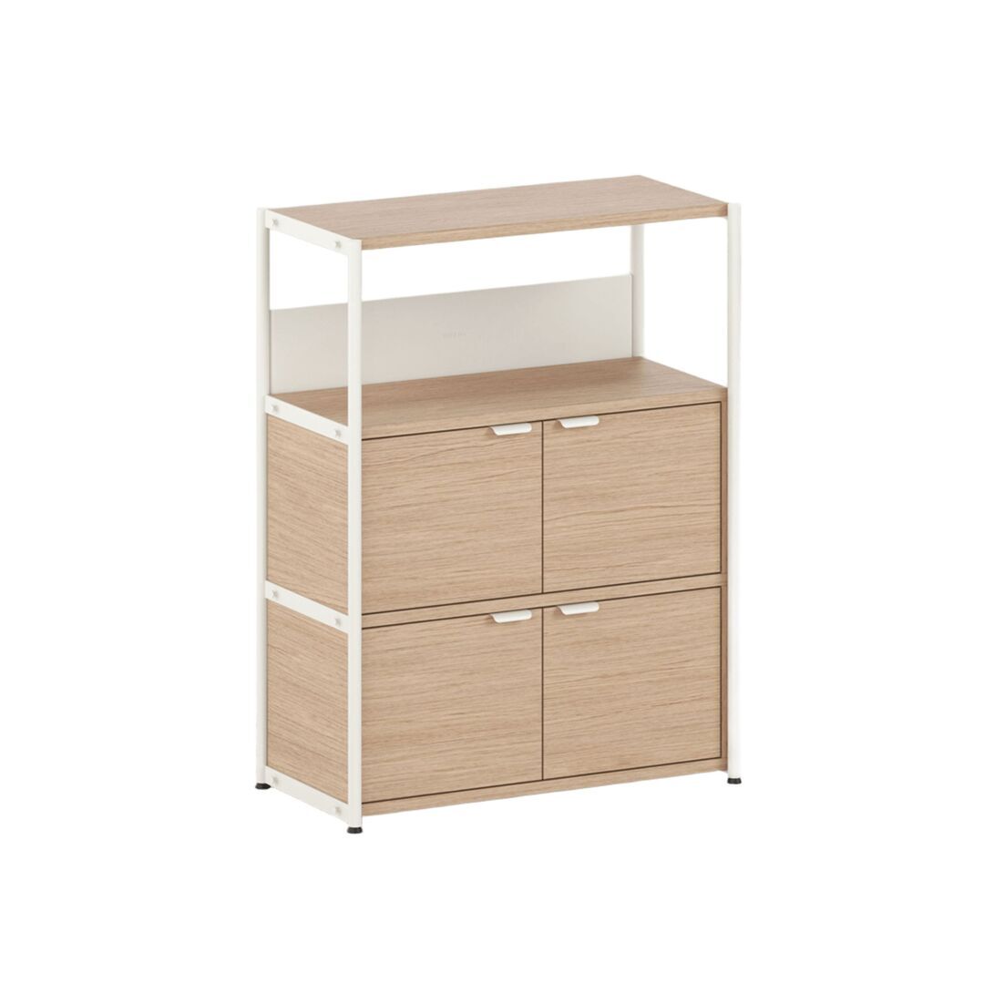 TIPTOE Regal Unit 3 80 cm von Tiptoe 2 Türen, Cream White