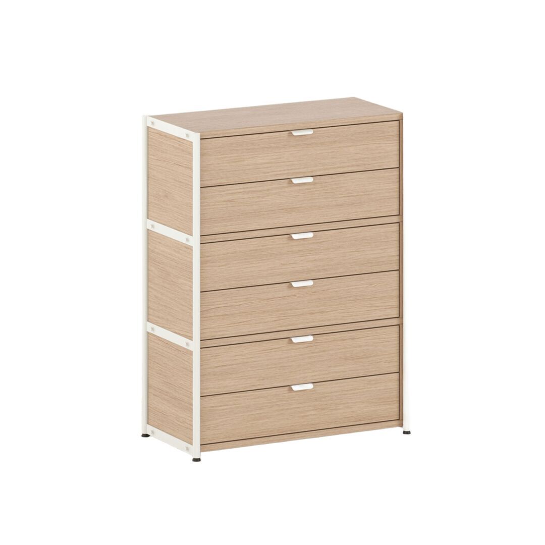 TIPTOE Regal Unit 3 80 cm von Tiptoe 3 Schubladen, Cream White