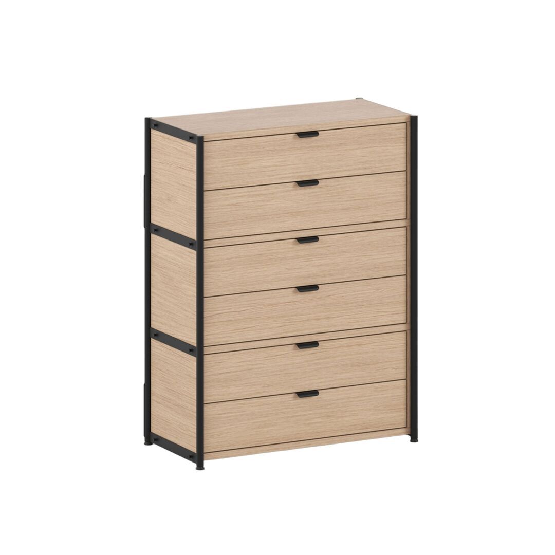 TIPTOE Regal Unit 3 80 cm von Tiptoe 3 Schubladen, Graphite Black