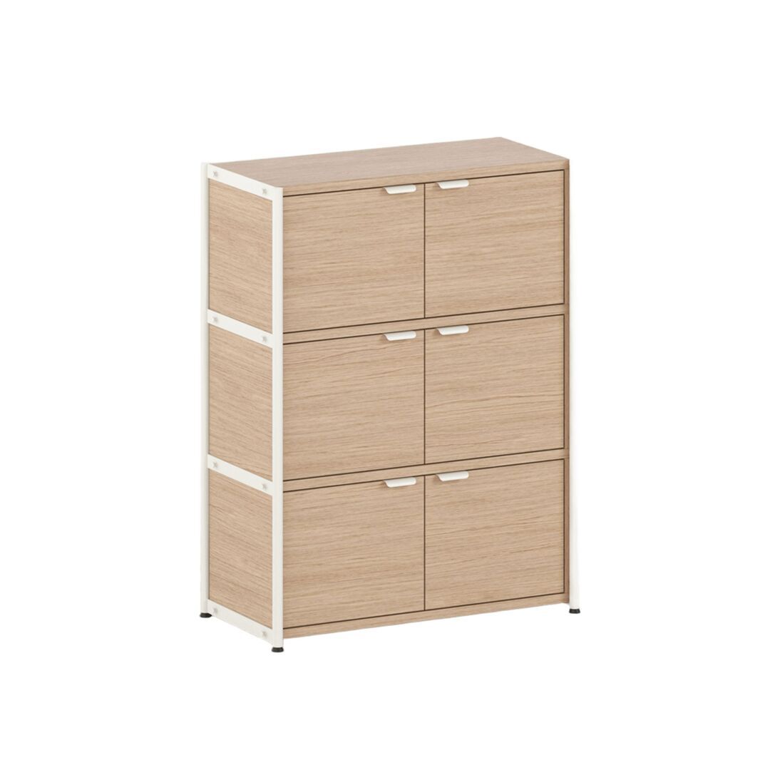 TIPTOE Regal Unit 3 80 cm von Tiptoe 3 Türen, Cream White