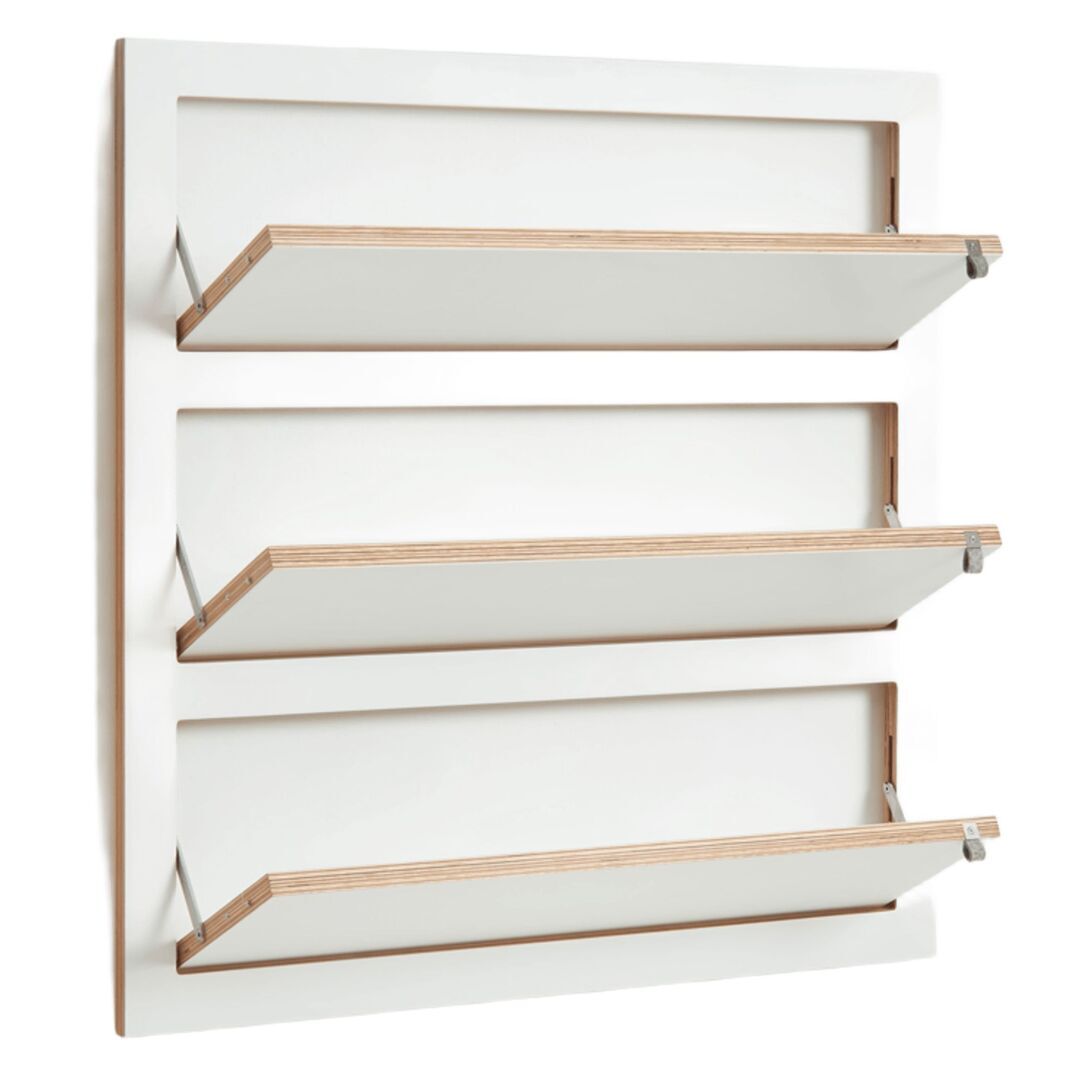 Ambivalenz 3er Schuhregal Fläpps 80 x 80 cm von Ambivalenz Weiss