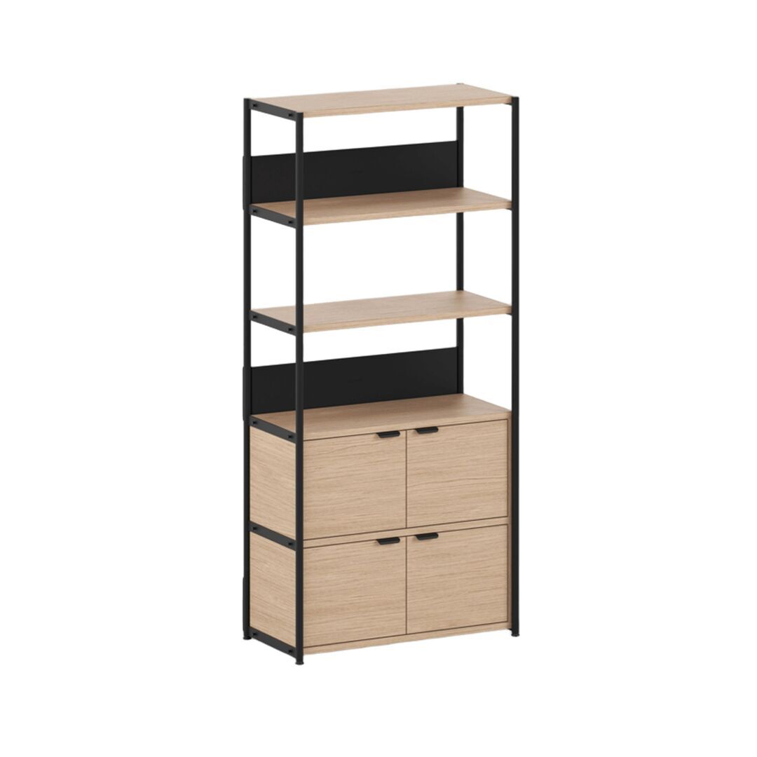 TIPTOE Regal Unit 5 80 cm von Tiptoe 2 Türen, Graphite Black