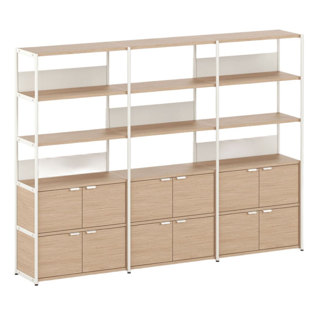 TIPTOE Regal Unit 5 240 cm von Tiptoe 6 Türen , Cream White