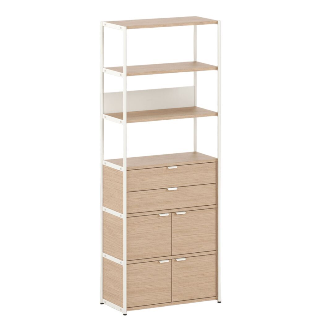 TIPTOE Regal Unit 6 80 cm von Tiptoe 1 Schublade / 2 Türen, Cream White