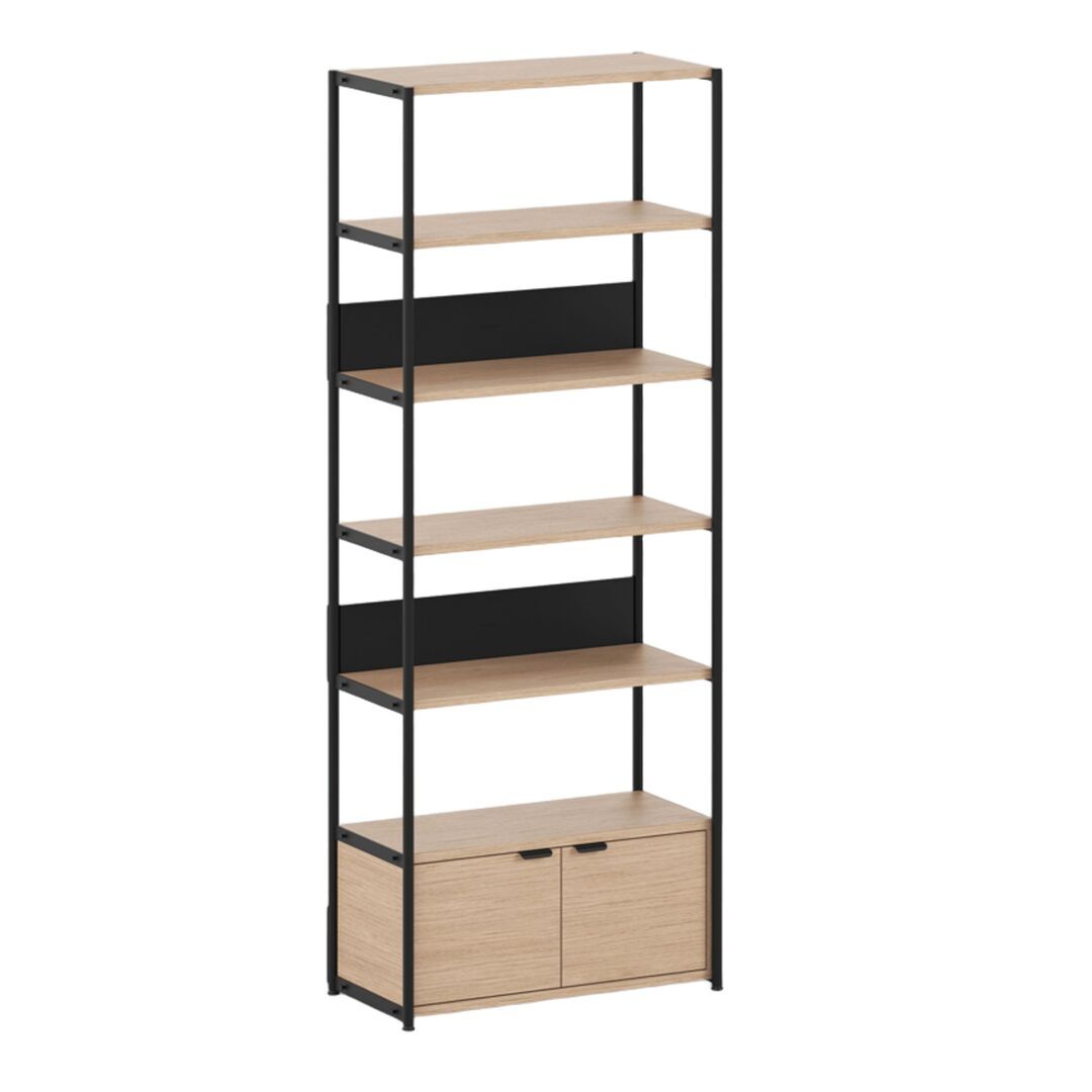 TIPTOE Regal Unit 6 80 cm von Tiptoe 1 Tür, Graphite Black