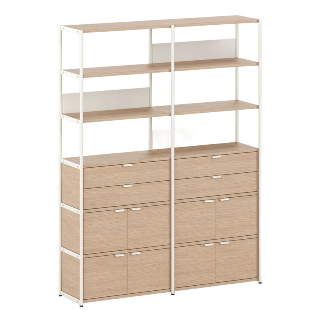 TIPTOE Regal Unit 6 160 cm von Tiptoe 2 Schubladen / 4 Türen, Cream White