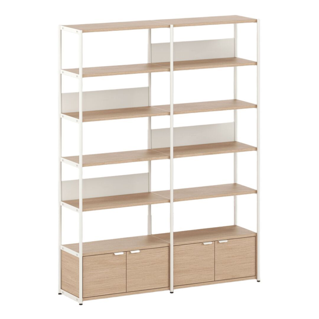 TIPTOE Regal Unit 6 160 cm von Tiptoe 2 Türen, Cream White
