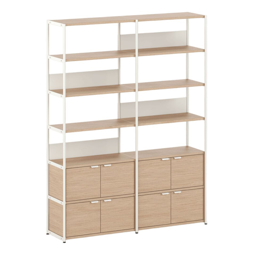 TIPTOE Regal Unit 6 160 cm von Tiptoe 4  Türen , Cream White