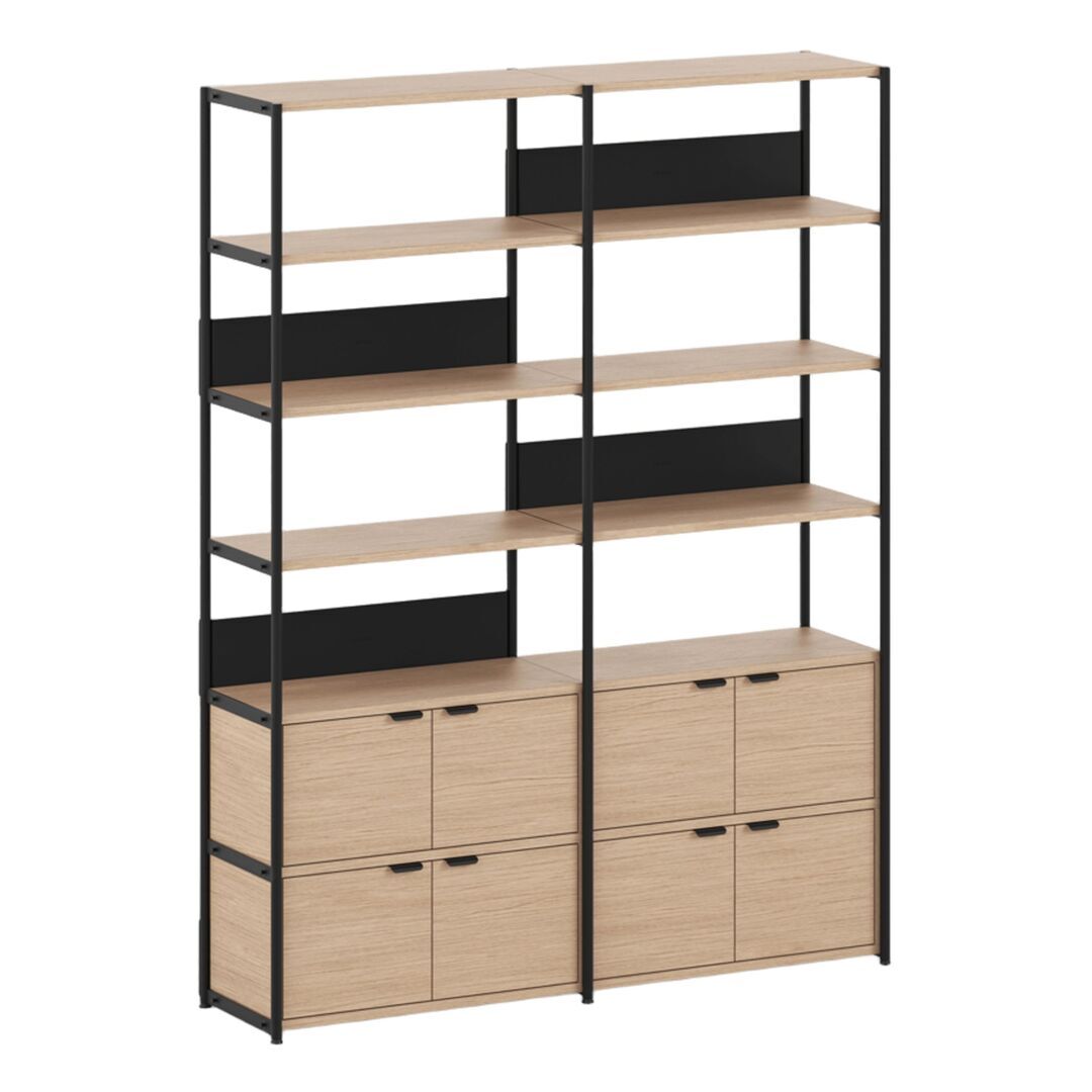 TIPTOE Regal Unit 6 160 cm von Tiptoe 4  Türen , Graphite Black