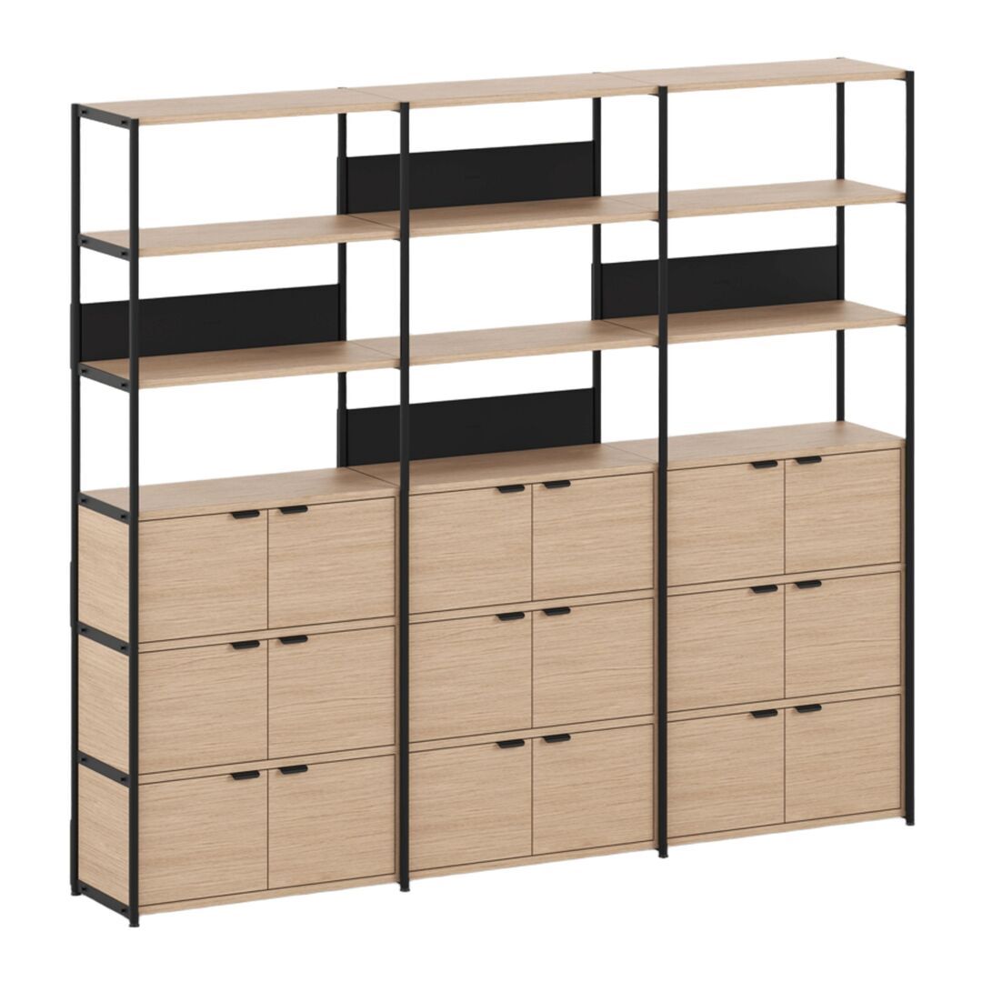 TIPTOE Regal Unit 6 240 cm von Tiptoe 9 Türen, Graphite Black