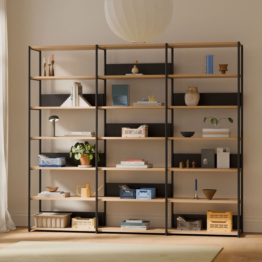 TIPTOE Regal Unit 6 240 cm von Tiptoe 0 Schubladen / Türen, Graphite Black