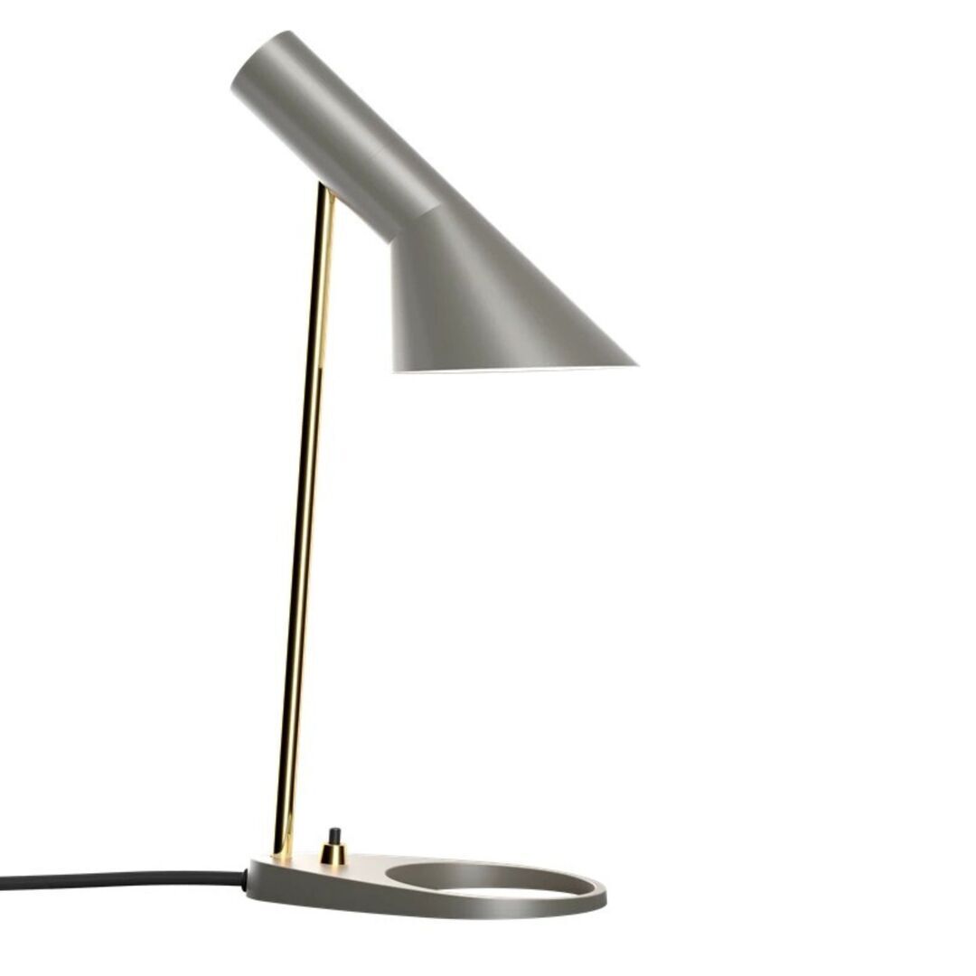 Louis Poulsen AJ Mini Tischleuchte Messing / Warm grau