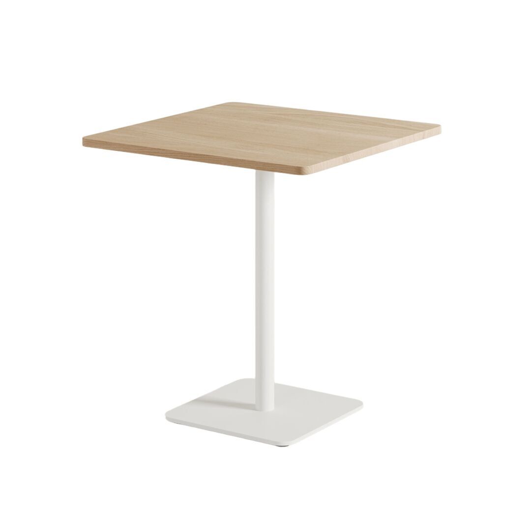 TIPTOE Bistrot-Tisch mit Holz Moka von Tiptoe L: 70 cm / B: 70 cm, Cream White